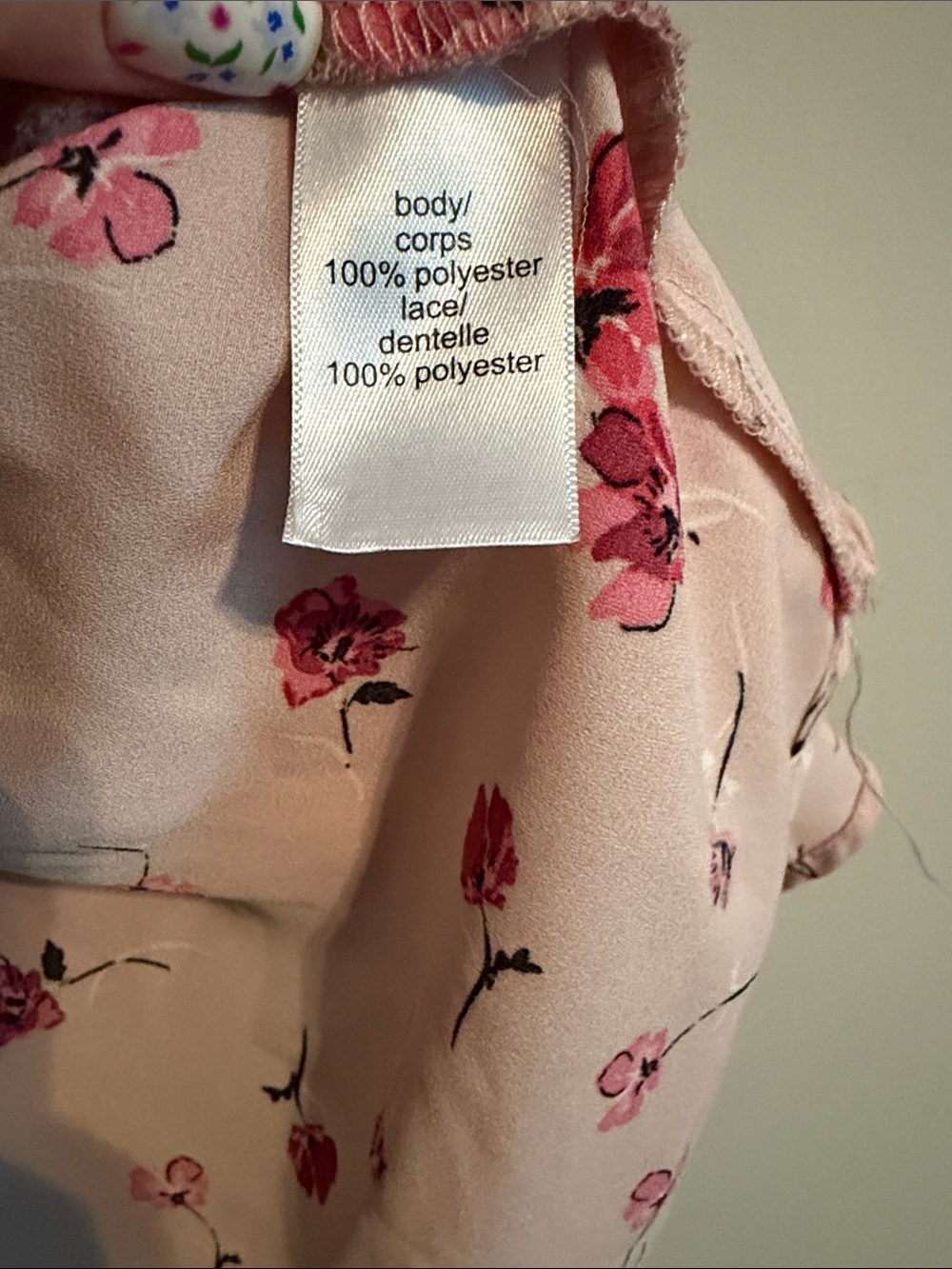 Maurice’s Blush Pink Floral Lace-Sleeve Blouse - Picture 5 of 6